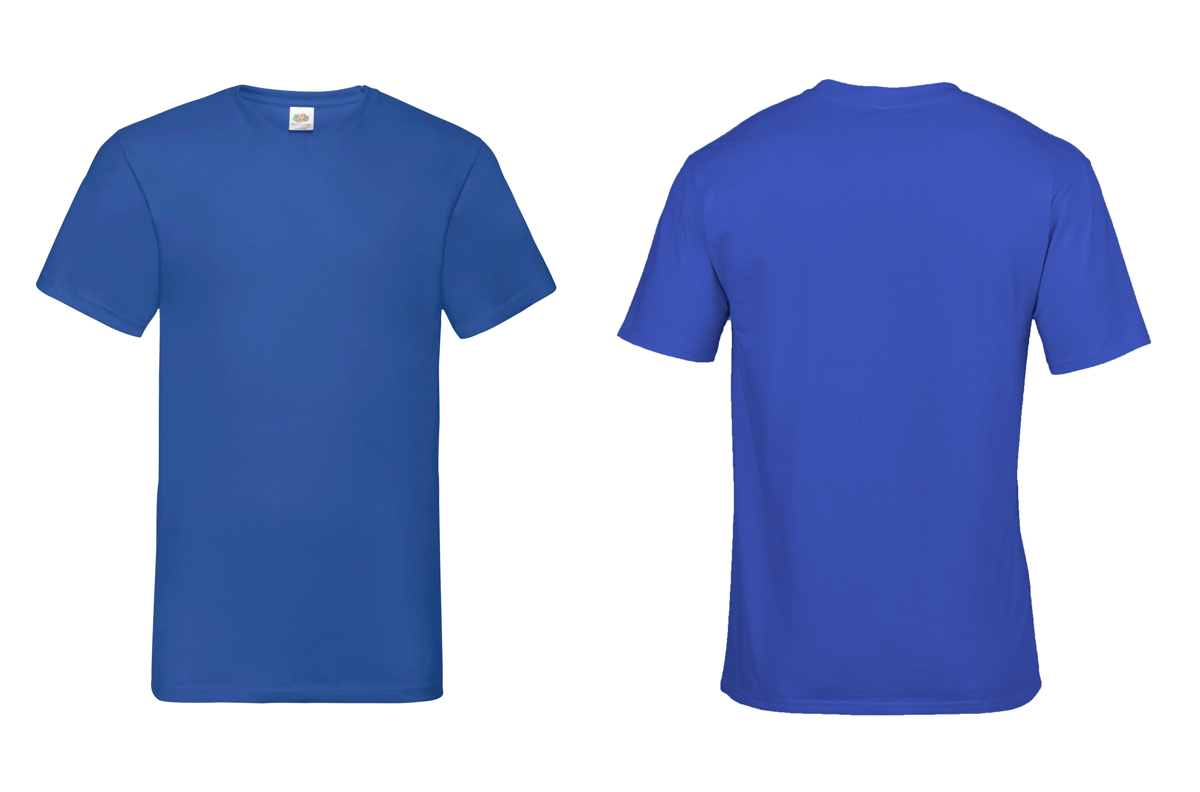 Royal blue v neck t shirt sale